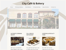 Tablet Screenshot of citycafeandbakery.com